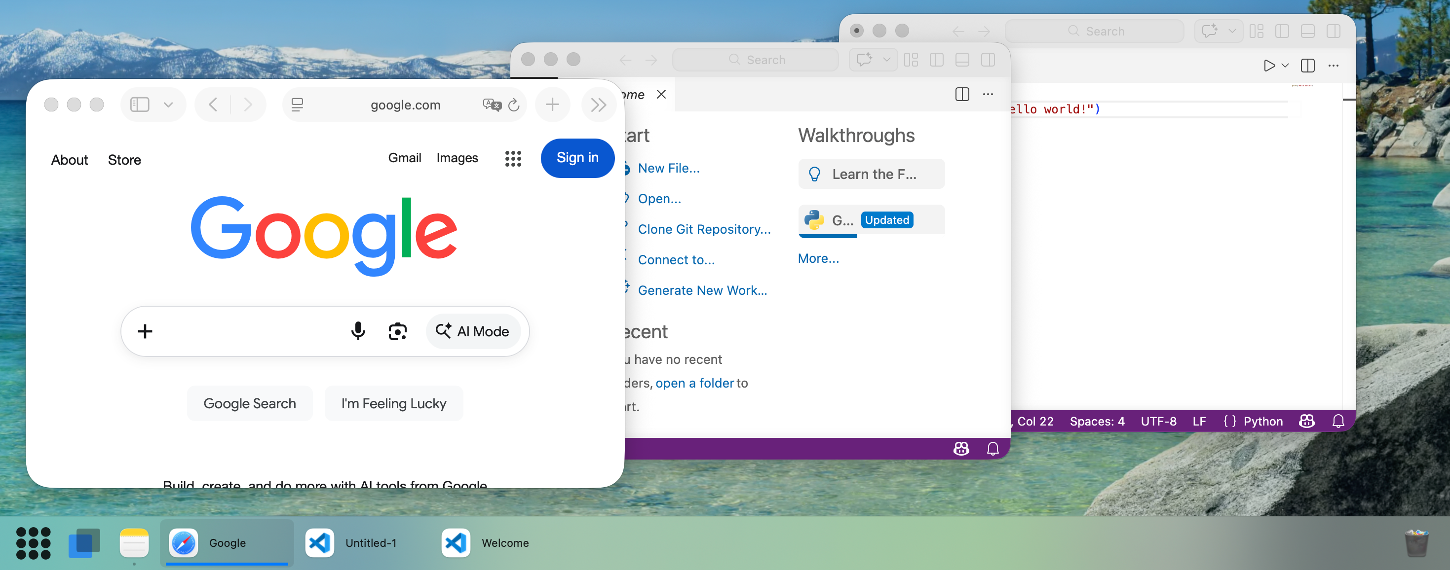 Multiple windows with independent taskbar buttons